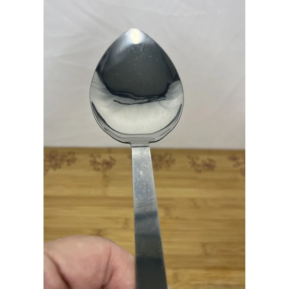 Stainless Steel Cooking/Serving Spoon Black Plastic Handle -‎ 13 inches